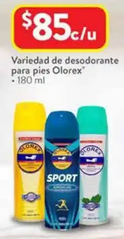 Walmart Olorex variedad de desodorante para pies oferta