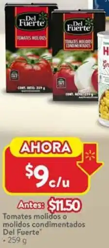 Walmart Del Fuerte Tomates molidos o molidos condimentados oferta