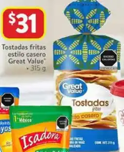 Walmart Great value tostadas fritas estilo casero oferta