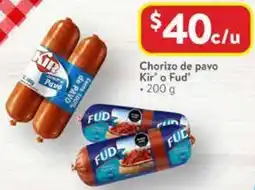 Walmart Kir o fud chorizo de pavo oferta