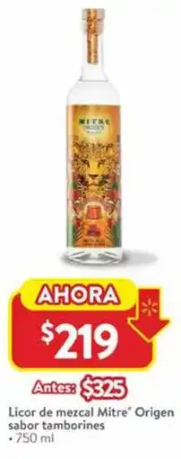 Walmart Mitre origen licor de mezcal sabor tamborines oferta