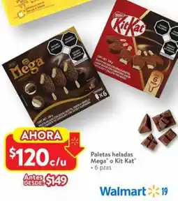 Walmart Mega o kit kat paletas heladas oferta