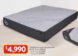 Walmart Serta icon hybrid colchón en caja matrimonial oferta