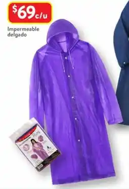Walmart Impermeable delgado oferta