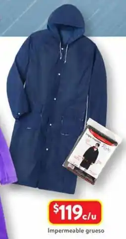Walmart Impermeable grueso oferta
