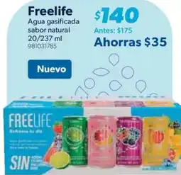 Sam's Club Freelife agua gasificada sabor natural oferta