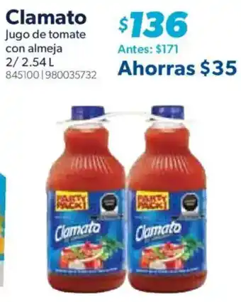 Sam's Club Clamato jugo de tomate con almeja oferta