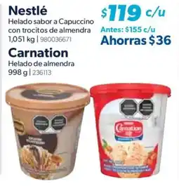 Sam's Club Nestlé / commation helado sabor a capuccino con trocitos de almendra oferta