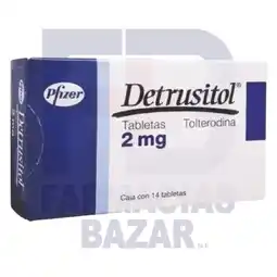 Farmacias Bazar DETRUSITOL 2MG 14 TABLETAS oferta