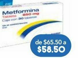 Farmacia San Pablo Metformina tab 850mg c/30 alpharma oferta