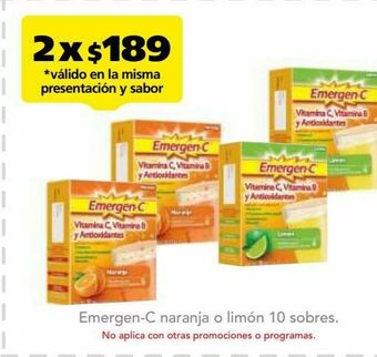 Farmacia San Pablo Emergen c polvo limon c/10sob oferta