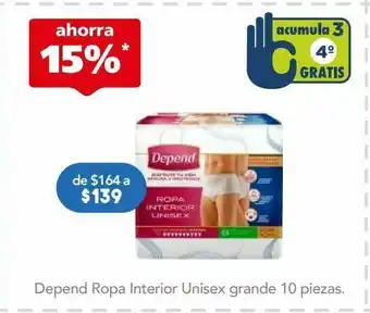 Farmacia San Pablo Depend ropa int unisex gde bol c/10 oferta