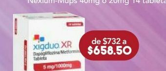 Farmacia San Pablo Xigduo xr tab 5/1000mg caj c/28 oferta