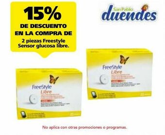 Farmacia San Pablo Freestyle sensor glucosa libre c/1pza oferta