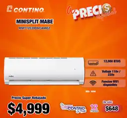 Contino Mabe minisplit oferta