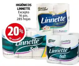 Farmacias Guadalajara Higiénicos linnette excepto oferta