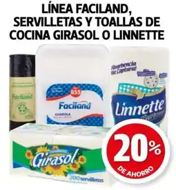 Farmacias Guadalajara Girasol o linnette línea faciland, servilletas y toallas de cocina oferta