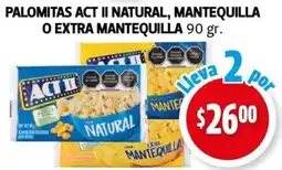 Farmacias Guadalajara Palomitas act II natural, mantequilla o extra mantequilla oferta