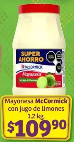 Soriana Híper Mccormick mayonesa con jugo de limones oferta