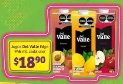 Soriana Híper Del valle jugos edge oferta