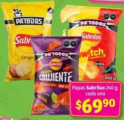 Soriana Híper Sabritas papas oferta