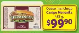 Soriana Híper Campo menonita queso manchego oferta