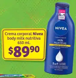 Soriana Híper Nivea crema corporal body milk nutritiva oferta