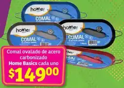 Soriana Híper Home basics comal ovalado de acero carbonizado oferta
