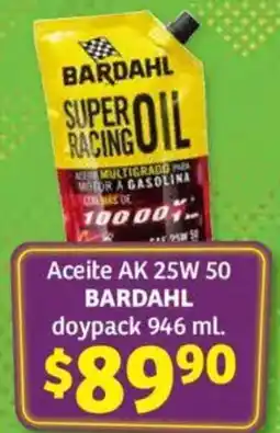 Soriana Híper Bardahl super racing oil oferta