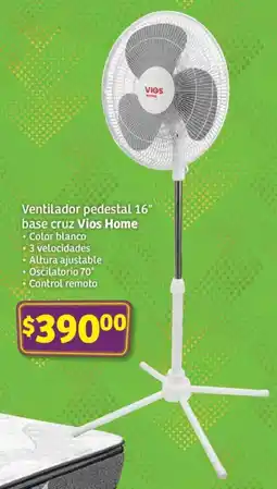 Soriana Híper Vios home ventilador pedestal 16" base cruz oferta