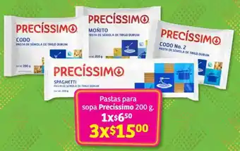 Soriana Híper Precíssimo pastas para sopa oferta