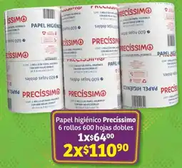 Soriana Híper Precíssimo papel higiénico oferta