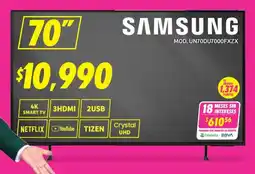 Soriana Híper Samsung smart tv 70" oferta