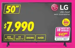 Soriana Híper Lg smart tv 50" oferta