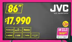 Soriana Híper Jvc smart tv 86" oferta