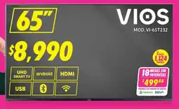 Soriana Híper Vios smart tv 65" oferta