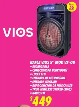Soriana Híper Vios bafle vios 8" oferta