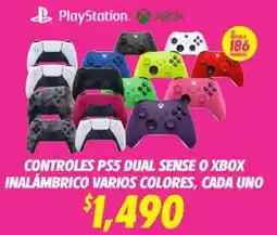Soriana Híper Controles ps5 dual sense o xbox inalámbrico varios colores oferta