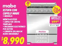 Soriana Híper Mabe estufa con capelo oferta