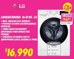 Soriana Híper Lg lavasecadora oferta