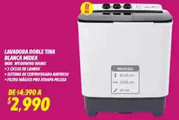 Soriana Híper Midea lavadora doble tina blanca oferta