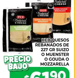 HEB Heb quesos rebanados oferta