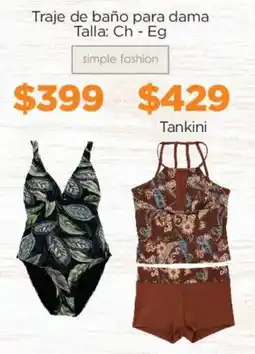 Chedraui Traje de baño para dama oferta