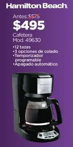 Chedraui Hamilton beach cafetera oferta