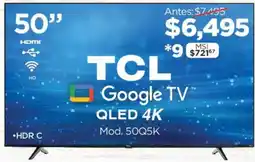 Chedraui Tcl google tv 50" oferta