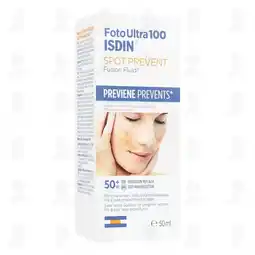 Farmacias Guadalajara Fotoprotector Isdin FotoUltra 100 Spot Prevent Fusion Fluid SPF50+, 50 ml oferta