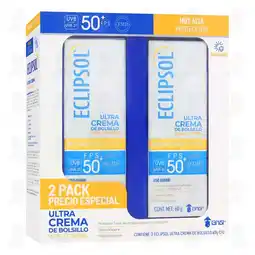 Farmacias Guadalajara Eclipsol Ultra Crema Bloqueadora FPS50+, 60 gr 2 pzas oferta