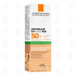 Farmacias Guadalajara La Roche Posay Protector Solar Anthelios UVMune 400 FPS 50+ Gel Crema con Color, 50 ml oferta