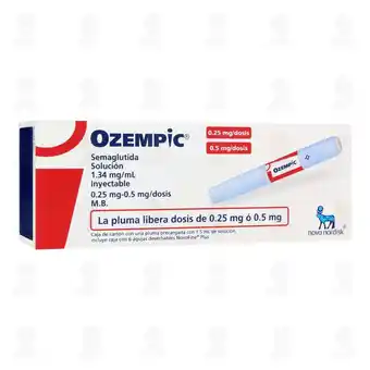 Farmacias Guadalajara Ozempic 1.34mg/ml Solución Inyectable Pluma Precargada, 1.5 ml oferta