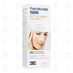 Farmacias Guadalajara Fotoprotector Isdin FotoUltra 100 Active Unify Aclara y Unifica SPF50+, 50 ml oferta